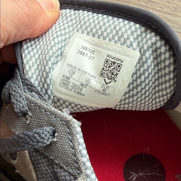 Saucony Jazz Men's Gray Canvas Sneakers 13 - Picture 7 of 9